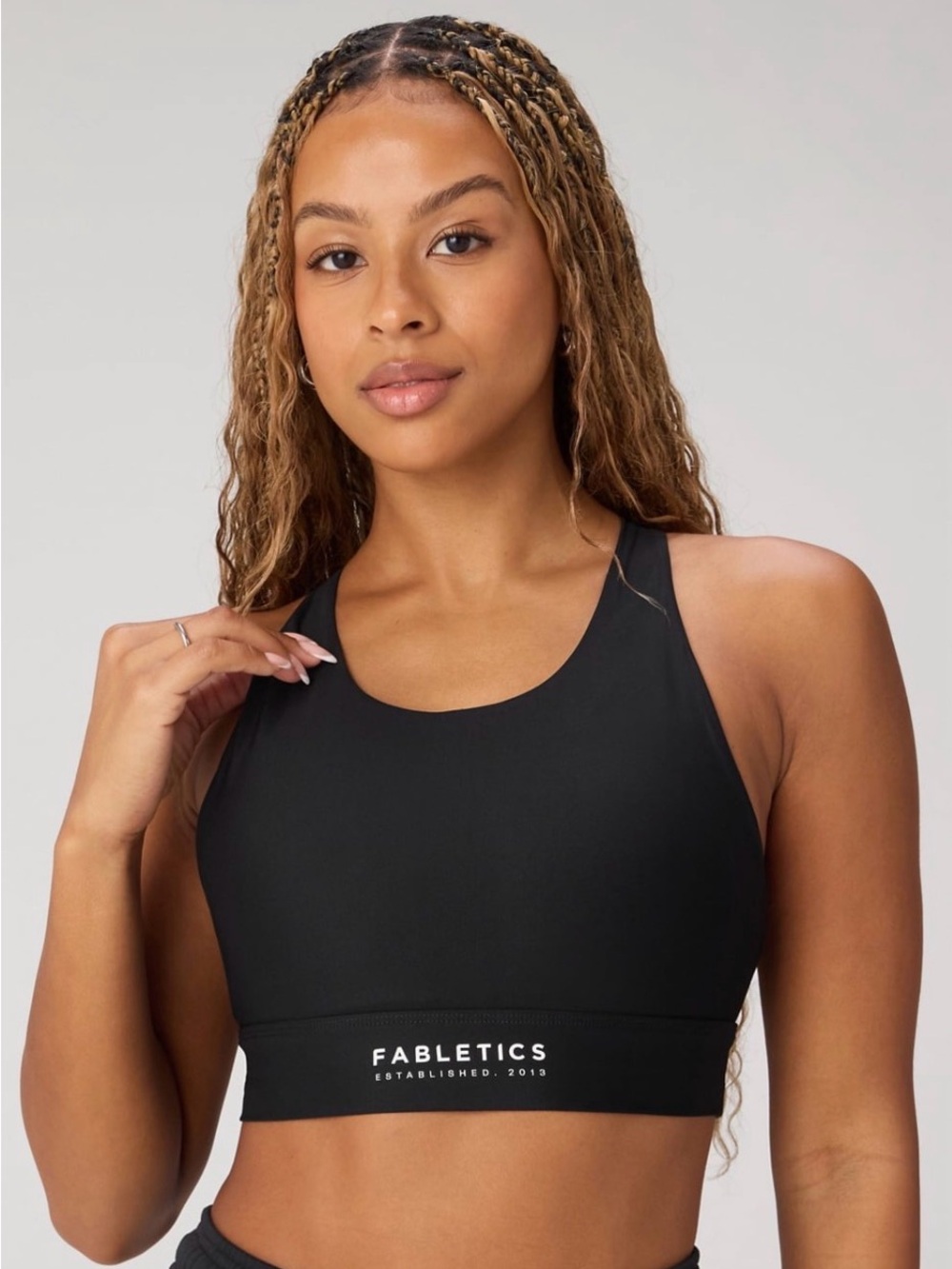 Fabletics Black High-Neck Sports Bra